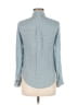 Ann Taylor Checkered-gingham Blue Long Sleeve Button-Down Shirt Size XS - photo 2