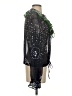 Warm 100% Silk Black Long Sleeve Silk Top Size XS (0) - photo 4