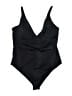 Assorted Brands Solid Black One Piece Swimsuit Size XL - photo 1