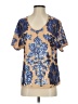 Neiman Marcus for Target 100% Polyester Blue Short Sleeve Blouse Size S - photo 1