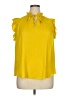 Cupcakes & Cashmere 100% Polyester Yellow Sleeveless Blouse Size XL - photo 1