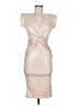 Boohoo Solid Tan Cocktail Dress Size 8 - photo 1