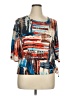 Onque Casuals Blue 3/4 Sleeve Blouse Size XL (petite) - photo 1