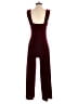 Cider Solid Burgundy Jumpsuit Size XS - photo 2