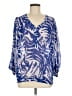 Sofia by Sofia Vergara 100% Polyester Blue 3/4 Sleeve Blouse Size L - photo 1