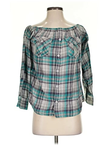 Urban Renewal 3/4 Sleeve Button-Down Shirt (view 1)