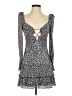 Saylor 100% Polyester Animal Print Blue Cocktail Dress Size S - photo 1