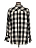 J.Jill 100% Rayon Checkered-gingham Black Long Sleeve Button-Down Shirt Size M - photo 2