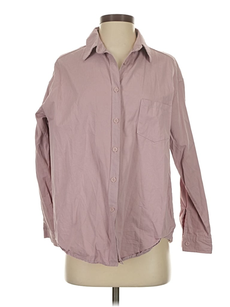 Pre-owned Commense Long Sleeve Button Down Shirt In Pink