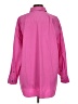 Theory Color Block Pink Long Sleeve Button-Down Shirt Size S - photo 2