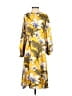 Theory Print Yellow Casual Dress Size 0 - photo 2