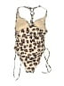 Kona Sol Animal Print Tan One Piece Swimsuit Size S - photo 2