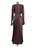L'IDÉE Brown Purple Cocktail Dress Size 6 - photo 2