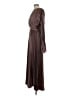 L'IDÉE Brown Purple Cocktail Dress Size 6 - photo 5