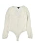 Express Outlet 100% Polyester Ivory Bodysuit Size L - photo 1