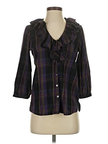 Lauren Jeans Co. 3/4 Sleeve Button-Down Shirt (view 1)