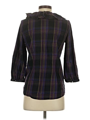 Lauren Jeans Co. 3/4 Sleeve Button-Down Shirt (view 2)