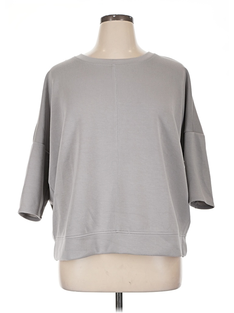Pre-owned Cable & Gauge 3/4 Sleeve T-shirt In Gray
