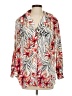 Maggie Sweet 100% Polyester Tropical Red 3/4 Sleeve Blouse Size S (petite) - photo 1