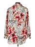 Maggie Sweet 100% Polyester Tropical Red 3/4 Sleeve Blouse Size S (petite) - photo 2