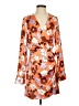 Zara 100% Polyester Orange Casual Dress Size XS - photo 1