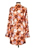 Zara 100% Polyester Orange Casual Dress Size XS - photo 2