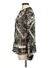 Express 100% Polyester Animal Print Silver Long Sleeve Blouse Size M - photo 5