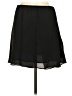 Krisa 100% Polyester Solid Black Casual Skirt Size S - photo 2