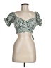 Shein Teal Short Sleeve Blouse Size 6 - photo 1