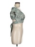 Shein Teal Short Sleeve Blouse Size 6 - photo 4