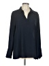 Joan Vass 100% Polyester Blue Long Sleeve Blouse Size L - photo 1