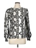 Express Silver Black Long Sleeve Blouse Size L - photo 1
