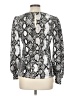 Express Silver Black Long Sleeve Blouse Size L - photo 2