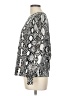 Express Silver Black Long Sleeve Blouse Size L - photo 5