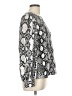 Express Silver Black Long Sleeve Blouse Size L - photo 4