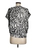 Victoria Animal Print Silver Short Sleeve Blouse Size M - photo 2