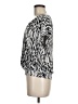 Victoria Animal Print Silver Short Sleeve Blouse Size M - photo 5