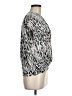 Victoria Animal Print Silver Short Sleeve Blouse Size M - photo 4