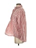 Only 100% Angora Checkered-gingham Red 3/4 Sleeve Button-Down Shirt Size S - photo 5
