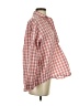 Only 100% Angora Checkered-gingham Red 3/4 Sleeve Button-Down Shirt Size S - photo 4