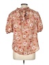 Roommates 100% Polyester Floral Tan Short Sleeve Blouse Size L - photo 2