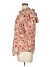 Roommates 100% Polyester Floral Tan Short Sleeve Blouse Size L - photo 5