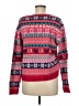 Divided by H&M 100% Acrylic Print Red Pink Pullover Sweater Size M - photo 2