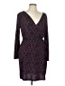 Attention Polka Dots Black Purple Cocktail Dress Size L - photo 1