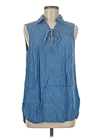 Jones New York Signature Sleeveless Button-Down Shirt (view 1)