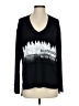 Spirit Print Black Pullover Sweater Size XS - photo 1