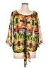 Roz & Ali 100% Polyester Green 3/4 Sleeve Blouse Size L - photo 1