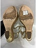 Miu Miu Gold Gold Python Embossed Leather Ankle Strap Size EU 39 - photo 9
