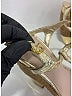 Miu Miu Gold Gold Python Embossed Leather Ankle Strap Size EU 39 - photo 5