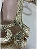 Miu Miu Gold Gold Python Embossed Leather Ankle Strap Size EU 39 - photo 3